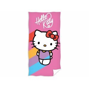 TipTrade Bavlněná froté osuška 70x140 cm - Hello Kitty Rainbow