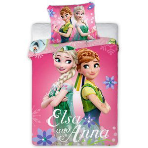 TipTrade Povlečení do postýlky 100x135+40x60 - Ledové království Elsa a Anna