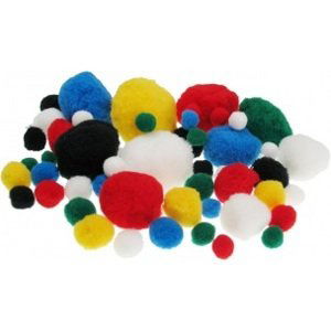 Pom pomps, mix barev, 20mm / 30ks