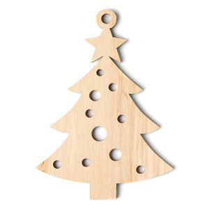 Dřevěná vánoční dekorace - 5 ks v balení - MXH702st