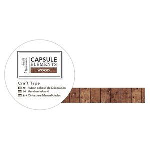 Samolepící páska Capsule Elements - Wood - Pruhy - 3 m