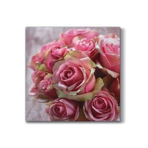 Ubrousky na dekupáž - Elegantní růže - 1 ks