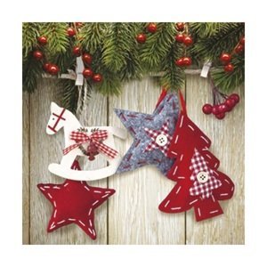 Ubrousky na dekupáž - Vánoční pohoda - 1 ks (vánoční ubrousky na dekupáž)