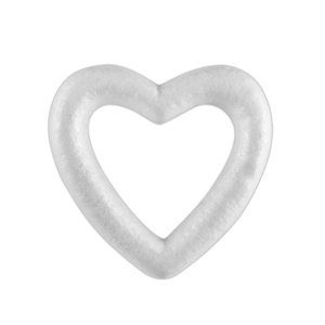 Polystyrénové srdce 110 mm / 1 ks (kreativní komponenty z polystyrenu)