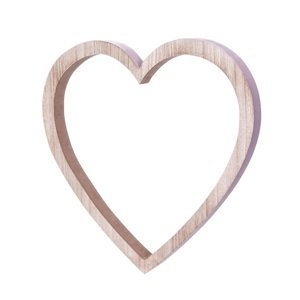 Dřevěné srdce 30 cm (dřevěné komponenty na dekorování)