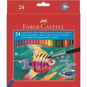 Pastelky akvarelové set 24 barevné v pap.krab. (Faber Castel - Pastelky)