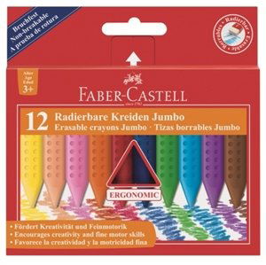 Pastelky Grip Jumbo Plastic Colour. set 12 barevné (Faber Castel -)