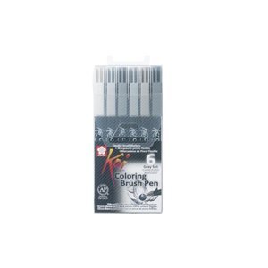Sakura Koi Coloring Brush Pen fixy / sada 6 ks (štětcekový fixy Sakura)