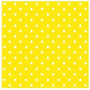 Ubrousky na dekupáž Yellow Dots - 1 ks (Ubrousky na dekupáž)