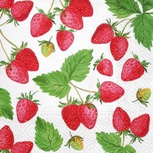 Ubrousky na dekupáž Fresh Strawberry - 1 ks (ubrousky na dekupáž)