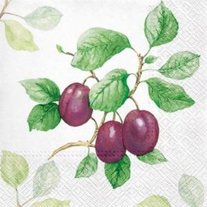 Ubrousky na dekupáž Garden Plum - 1 ks (ubrousky na dekupáž)