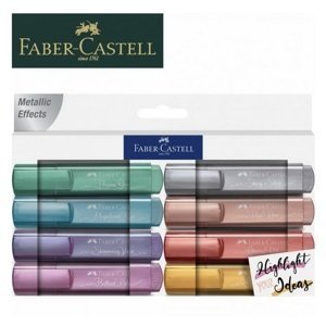 Sada metalických zvýrazňovačů Faber-Castell 8 ks (metalické zvýrazňovače)