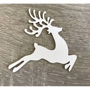 Dřevěný ozdobný výřez jelen - ornament - 1 ks (dřevěný výřez)