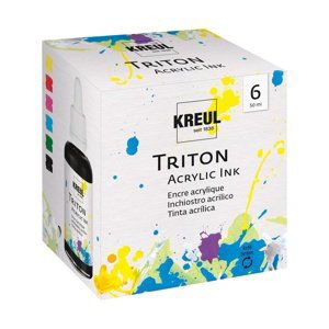 Akrylový inkoust KREUL 50 ml - sada 6 ks (akrylový inkoust Triton)