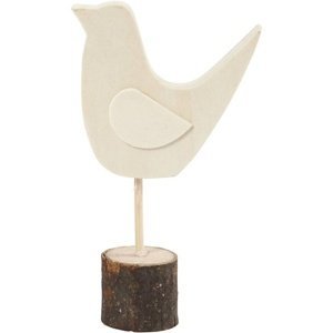Dřevěná dekorace ptáček na dotvoření (Dřevěný výrobek k dotvoření)