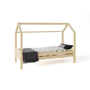 ELIS DESIGN Domečková postel s šuplíkem premium rozměr lůžka: 120 x 200 cm, šuplík, nožičky: s nožičkami, bez šuplíku, Zábrany: Přední