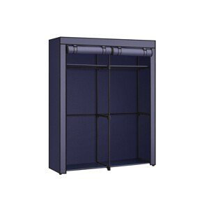 Nábytek Šatní skříň látková 174x140x43 cm - tmavě modrá