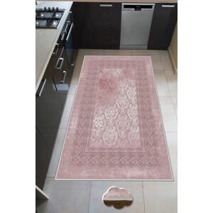 Koberec do kuchyně (60 x 100) WOOKECE210 Staro-růžový