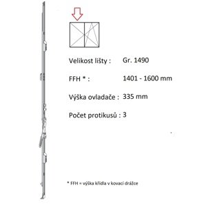 Štulpový převod konstantní Velikost: Gr. 1490, FFH 1401-1600