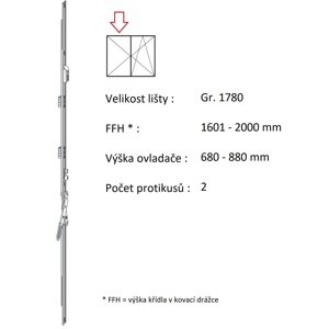 Štulpový převod variabilní Velikost: Gr. 1780, FFH 1601-2000