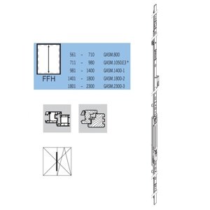 GASM.2300-3 Štulp. převodová lišta Označení kování: GASM.1800-2, FFH 1300-1800
