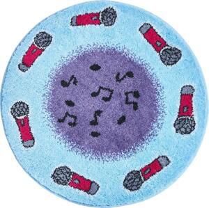 GRUND Kruhová předložka V RYTMU HUDBY modrá ø 80 cm