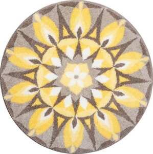 GRUND Mandala předložka SEBELÁSKA žlutošedivá Rozměr: ø 100 cm