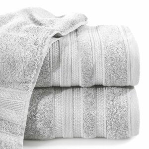 Bavlněný froté ručník s proužky JUDYTA 50x90 cm, stříbrná, 500 gr Mybesthome