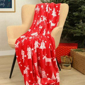 Vánoční deka | ROD| červená | 150x200 cm Homla