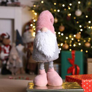 Vánoční skřítek | KALLE | růžový trpaslík s teleskopickýma nohama | 112 cm | 984062 Homla