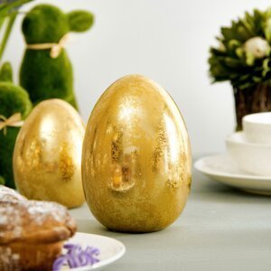 Figurka | DESO | zlaté vejce velké | 18 cm | 845944 Homla