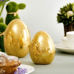 Velikonoční figurka | DESO | zlaté vajíčko malé | 13 cm | ES23 845951 Homla