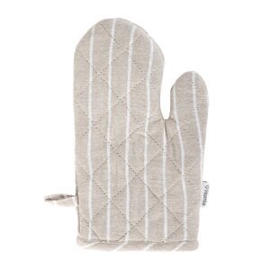 Kuchyňská bavlněná rukavice | MAKELY | béžová pruhovaná | 16x26 cm | 869858 Homla