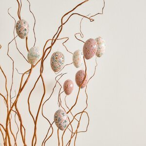 Velikonoční dekorace | CORI | růžová květinová vajíčka | 9 ks | 885964 Homla Cena za 9 kusů