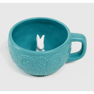 Hrnek | BUNBLISS | s figurkou králíčka modrý | 15/12,7 cm | 736902