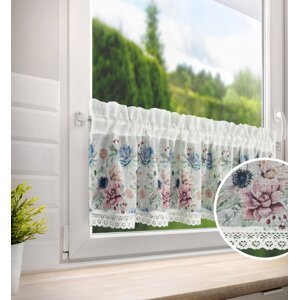 Dekorační krátká vitrážová záclona do kuchyně INESA 30x150 cm MyBestHome