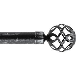 Kovová roztažitelná garnýž HECTOR černá 120-210 cm Ø 28 mm Mybesthome