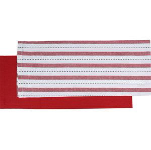 Set 2 kusy bavlněných utěrek CHARLIZE červená 100% bavlna 50x70 cm MyBestHome 2 kusy v balení Cena za 2 kusy