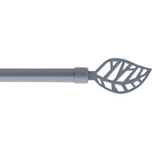 Kovová roztažitelná garnýž FONTAINE šedá mat 120-210 cm Ø 19 mm Mybesthome