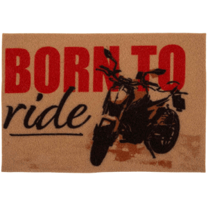 Rohožka - předložka BORN TO RIDE hnědá různé rozměry MultiDecor Rozměr: 40x60 cm