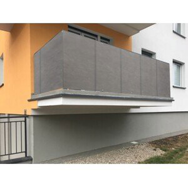 Balkonová zástěna OSLO šedá, výška 100 cm, šířka různé rozměry MyBestHome Rozměr: 100x600 cm rozteč 50 cm