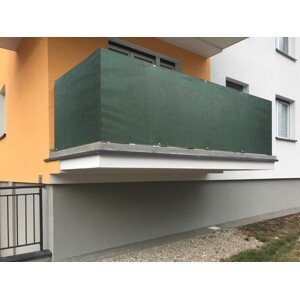 Balkonová zástěna OSLO zelená, výška 100 cm, šířka různé rozměry MyBestHome Rozměr: 100x600 cm rozteč 25 cm