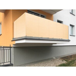 Balkonová zástěna OSLO béžová, výška 90 cm, šířka různé rozměry MyBestHome Rozměr: 90x300 cm rozteč 25 cm