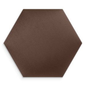 Čalouněný nástěnný panel HEXAGON 40x35 cm hnědá MyBestHome