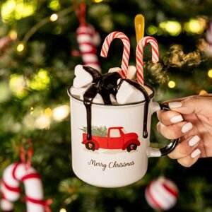 Vánoční hrnek | RINGI | s červeným autem velký | 0,65 l | 873909 Homla