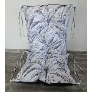 Zahradní prošívaný podsedák na židli s opěrkou CALLUM vzor 136 50x50x80 cm Mybesthome