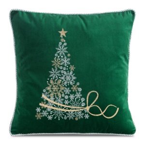 Vánoční polštář NATALE SW 67 zelená 45x45 cm mikrovlákno MyBestHome Varianta: Povlak na polštář, 45x45 cm KOD: W014