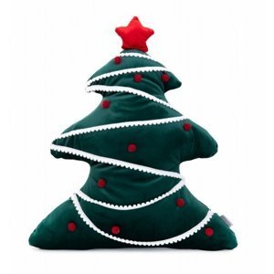 Vánoční polštář s výplní | MEDBY | ve tvaru vánočního stromku | 38x43 cm | 866093 Homla