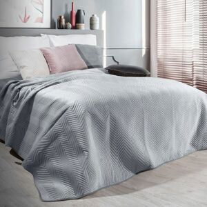Přehoz na postel LARISA 220x240 cm stříbrná Mybesthome