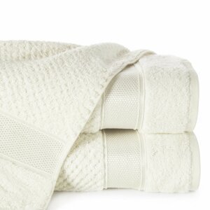 Bavlněný froté ručník s bordurou MYLAN 50x90 cm, krémová, 500 gr Mybesthome